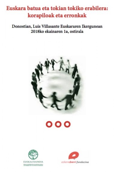 Euskara batua eta tokian tokiko erabilera: jardunaldian ekainaren 1ean
