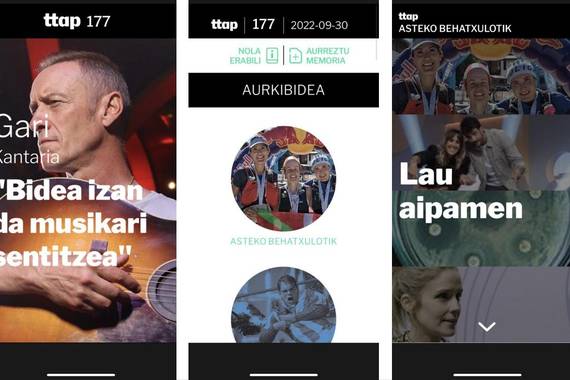 Ttap aldizkaria berritu da, aplikazioa bera eta webgunea