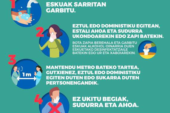 Koronabirusa: Eskolen itxiera EAEn, eta aholkuen eguneratzea
