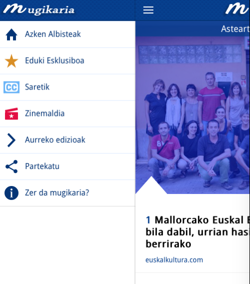 Zinemaldia aukera Mugikaria menuan