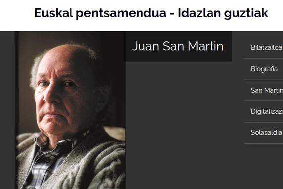 Juan San Martinen mendeurrenean, haren lanaren digitalizazioa