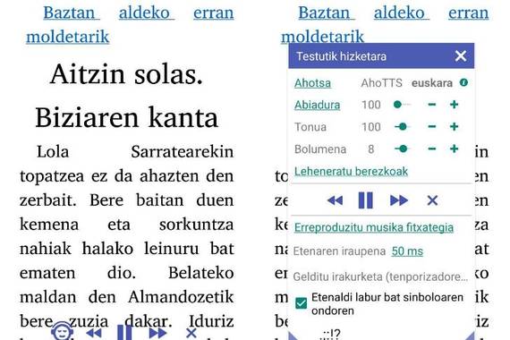 PDF eta ePubak euskaraz entzun mugikorrean audioliburuen gisa