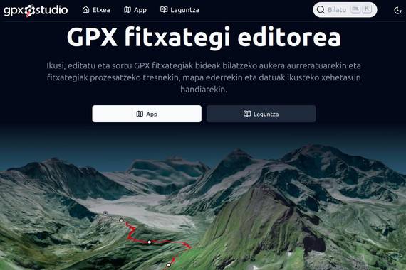 GPXak kudeatu sarean, euskaraz dagoen tresnarekin