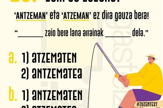Zuzentest: Gasteizko IKA euskaltegiak prestaturiko galdera bihurriak