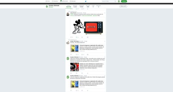 Twitterrek iradokiko dizu zein diren dagoeneko Twitterren jarraitu behar ez dituzun kontuak