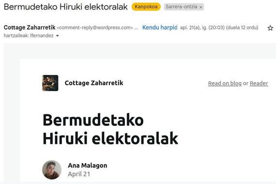 Harpidetu zaitezte Cottage Zaharretik newsletterrera