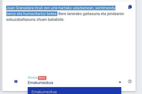 Elia itzultzaile automatikoak ahotsez ere ematen ditu emaitzak orain