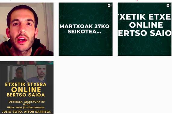 "Etxetik etxera" bertso-saioak online