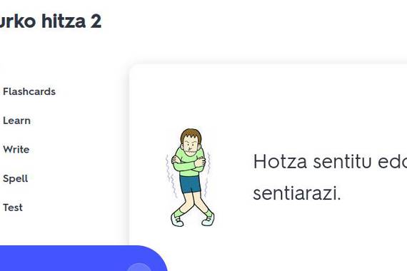 Gaurko Hitzen asteroko errepasoa, "flashcard" interaktiboen bidez