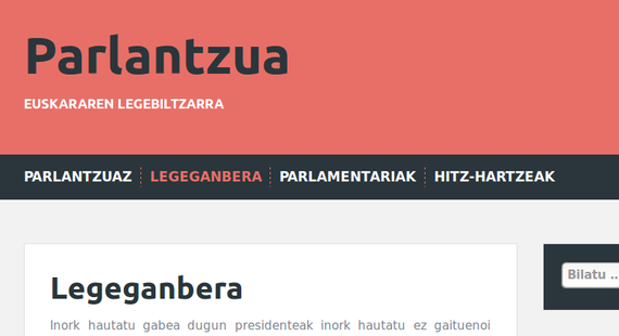 Parlantzua blog kolektiboa, "Euskararen Legebiltzarra"