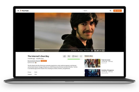 Peertube, P2P bidezko bideo-plataforma banatua