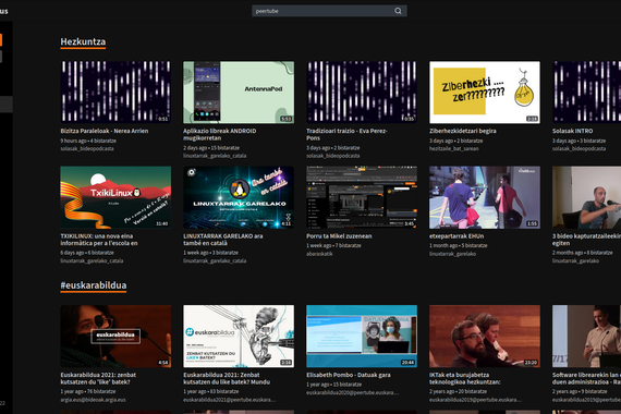 Peertube.eus jaio da, sortzaile libreentzat bideo plataforma berria