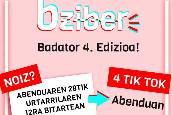 Bziber nerabeentzako lehiaketa berriro, ikus-entzunezko laburrak euskaraz egiteko