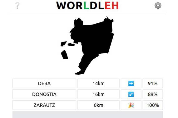 WorLdlEH: geografia eta Wordle uztartzen dituen jokoa euskaratu dute