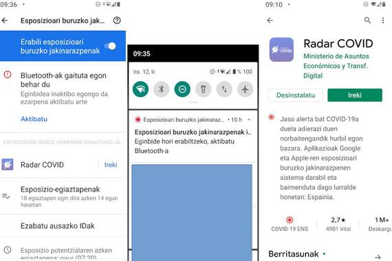 Googlek ere euskaratu du bere partea Radar Coviden: Ministerioa falta da orain