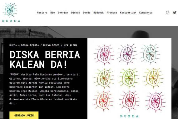 Rueda.eus, Rafa Rueda musikariaren webgune berria