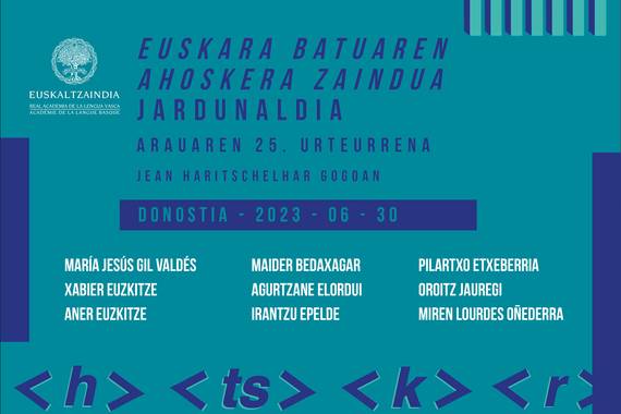Euskara batuaren ahoskera zainduari buruzko jardunaldia